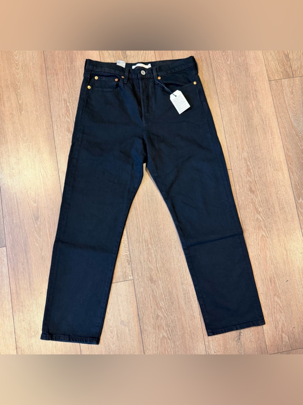 Levi’s Wedgie Straight Black Jeans High Rise Size 28 NWT